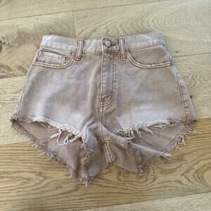 Urban Outfitters BDG - Cheeky Denim Shorts in Light Tan